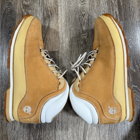 Timberland Euro Dub Ankle Leather Lace Up Boots 85112 Men Size 12M Tan White - Picture 6 of 10